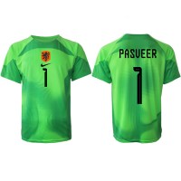 Camiseta Países Bajos Remko Pasveer #1 Portero Primera Equipación Mundial 2022 manga corta